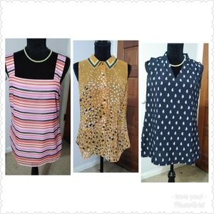 Lot of 3 Cabi Sleeveless blouses small
